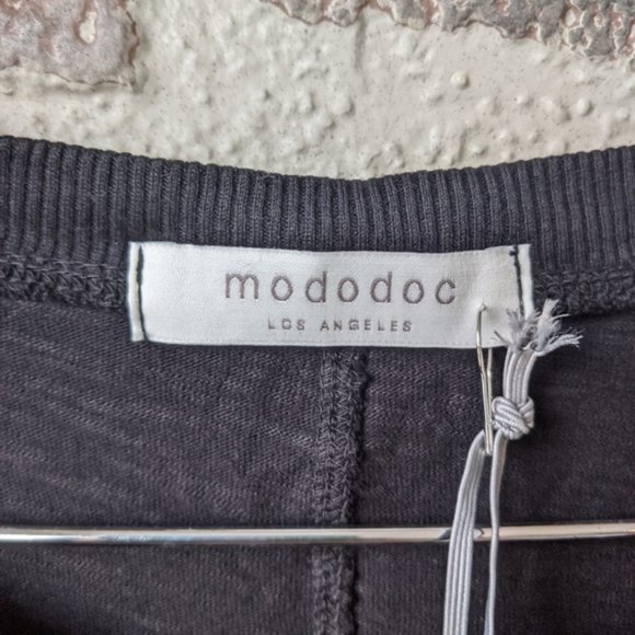 NWT / BLACK SLUB JERSEY T-SHIRT DRESS / HALF SLEEVE WITH POCKETS / SMALL - Picture 7 of 11